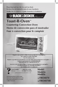 Manual Black and Decker TRO4070 Oven