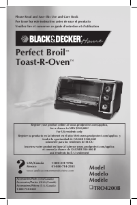 Manual de uso Black and Decker TRO4200B Horno