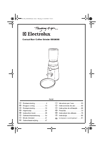 Manual Electrolux EEG8000 Moinho de café