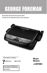 Manual de uso George Foreman GRP4800 Grill de contacto