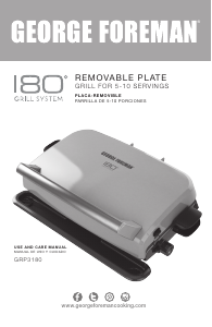 Manual de uso George Foreman GRP3180 Grill de contacto