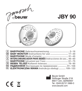 Manual de uso Beurer JBY90 Vigilabebés