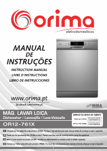 Manual Orima OR12-761 X Dishwasher