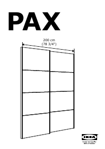 Manuál IKEA PAX KIRKENES Skříňové dveře
