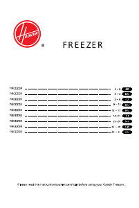 Manual Hoover HFZE6085WE Freezer