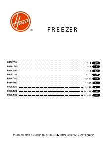 Manual Hoover HVTUS 544WH Freezer
