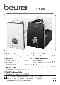 Instrukcja Beurer LB 88 Nawilżacz