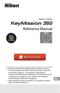 Manual Nikon KeyMission 360 Action Camera