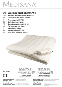 Manual Medisana HU A61 Electric Blanket