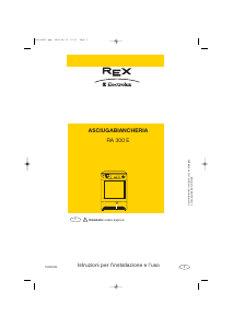 Manuale Electrolux-Rex RA300E Asciugatrice