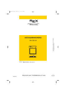 Manuale Electrolux-Rex RA250M Asciugatrice