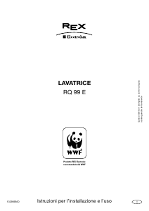 Manuale Electrolux-Rex RQ99E Lavatrice