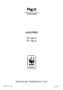 Manuale Electrolux-Rex RT200A Lavatrice