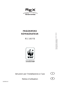 Mode d’emploi Electrolux-Rex RS140F Réfrigérateur