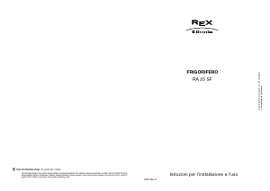 Manuale Electrolux-Rex RA25SF Frigorifero