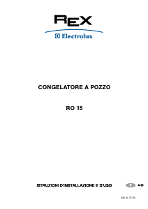 Manuale Electrolux-Rex RO15 Congelatore