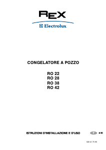 Manuale Electrolux-Rex RO42 Congelatore