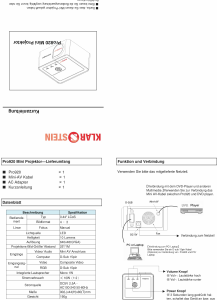 Bedienungsanleitung Klarstein Pro920 Mini Projektor