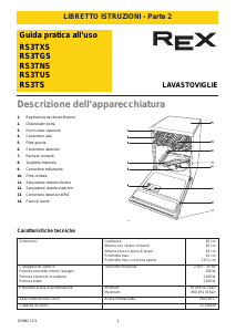 Manuale Rex RS3T Lavastoviglie