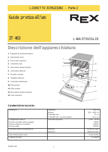 Manuale Rex IT463 Lavastoviglie