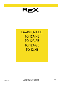 Manuale Rex TQ12XE Lavastoviglie