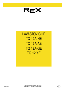 Manuale Rex TQ12A-NE Lavastoviglie