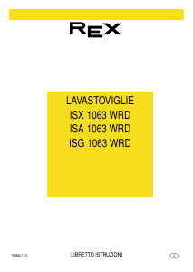 Manuale Rex ISG1063WRD Lavastoviglie