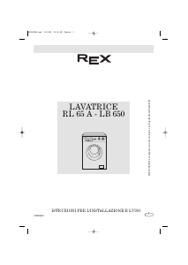 Manuale Rex RL65A Lavatrice