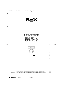 Manuale Rex RKE370V Lavatrice