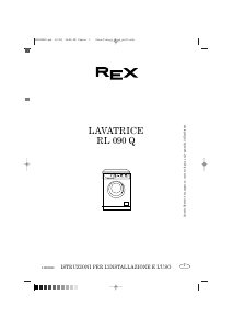 Manuale Rex RL090Q Lavatrice