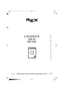 Manuale Rex RK64 Lavatrice