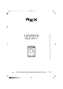 Manuale Rex RLP165V Lavatrice