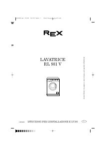Manuale Rex RL931V Lavatrice