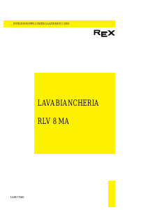 Manuale Rex RLV8MA Lavatrice