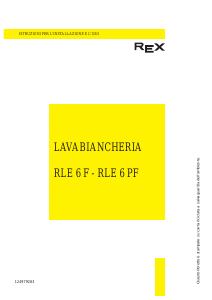 Manuale Rex RLE6F Lavatrice