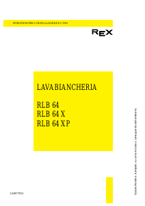 Manuale Rex RLB64 Lavatrice