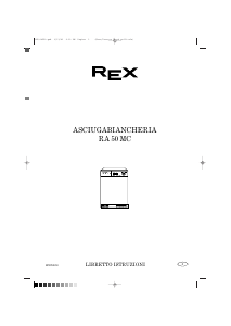 Manuale Rex RA50MC Asciugatrice