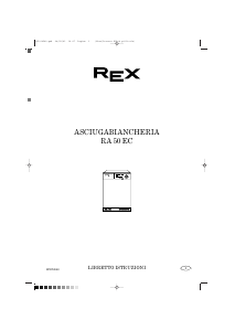 Manuale Rex RA50EC Asciugatrice