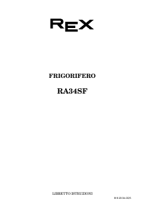Manuale Rex RA34SF Frigorifero