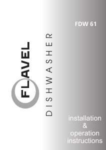 Manual Flavel FDW61 Dishwasher