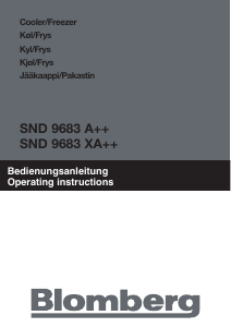 Manual Blomberg SND 9683 A++ Refrigerator