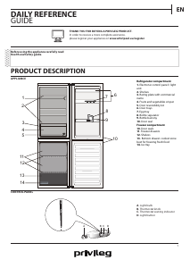 Manual Privileg PRB 385W A++ Fridge-Freezer