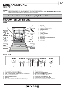 Bedienungsanleitung Privileg RUC 3B+26 X Geschirrspüler