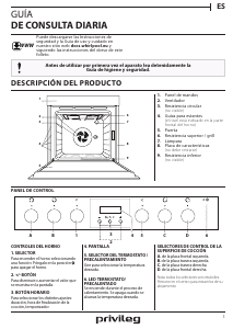 Manual de uso Privileg PHVR6 OH8V2 BR Horno