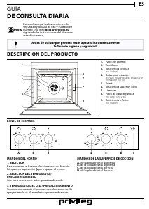Manual de uso Privileg PHVK3 NN5F IN Horno