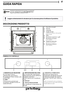 Manuale Privileg PBWR6 OH8V2 IN Forno