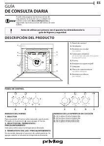 Manual de uso Privileg PHVK3 NN3F IN Horno