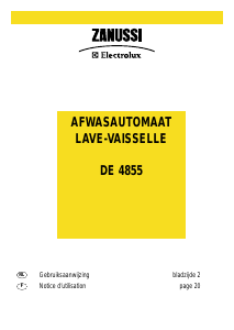 Handleiding Zanussi-Electrolux DE4855 Vaatwasser