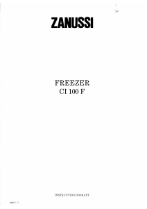 Manual Zanussi CI100F Freezer
