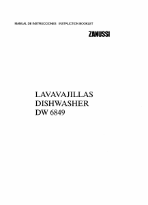 Manual Zanussi DW684 Dishwasher